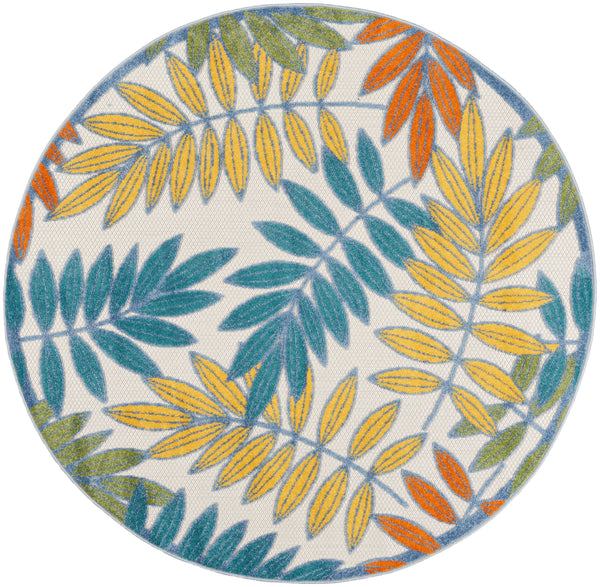 nourison aloha alh18 ivory multi rug
