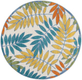 nourison aloha alh18 ivory multi rug