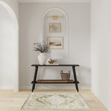 nourison astra machine washable asw11 ivory green rug