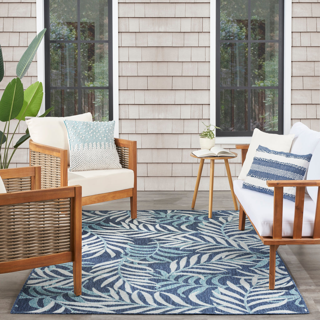 nourison garden oasis goa01 navy rug