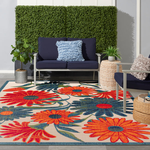 nourison aloha alh33 ivory multicolor rug