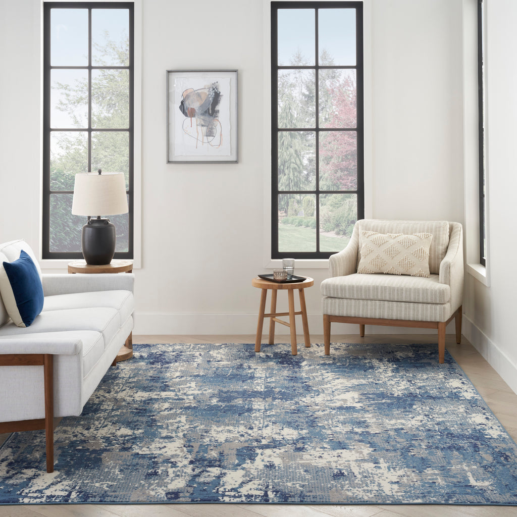 nourison grafix grf38 navy blue rug