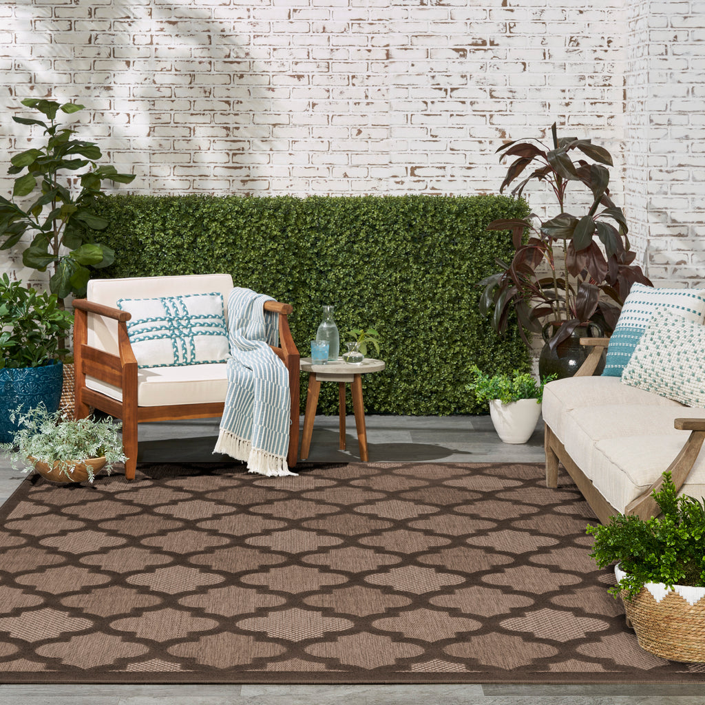 nourison easy care nes01 brown rug