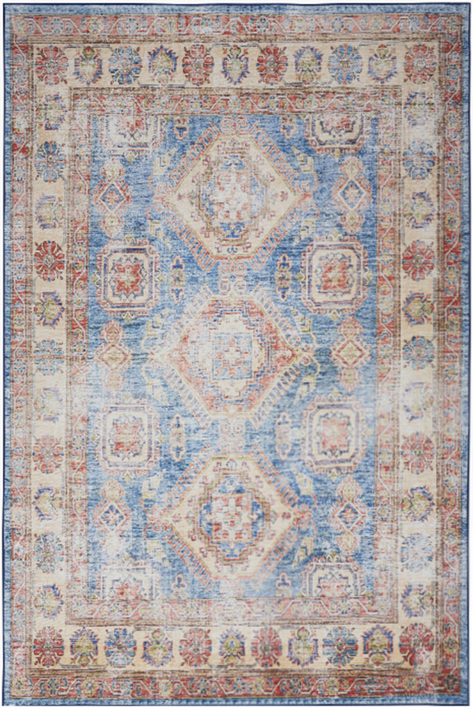 nourison fulton ful08 blue ivory rug