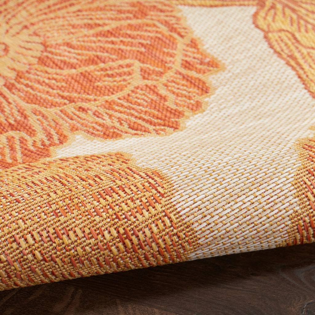 nourison garden oasis goa04 coral rug