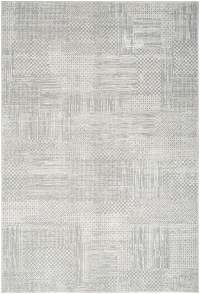 nourison glitz glz09 silver grey rug