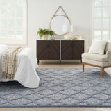 nourison easy care nes01 denim blue rug