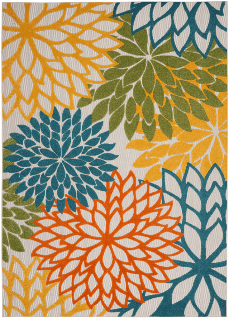 nourison aloha alh05 turquoise multicolor rug
