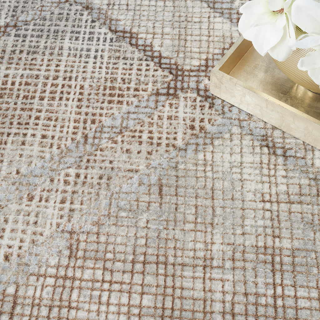 nourison iliana ili03 grey mocha rug