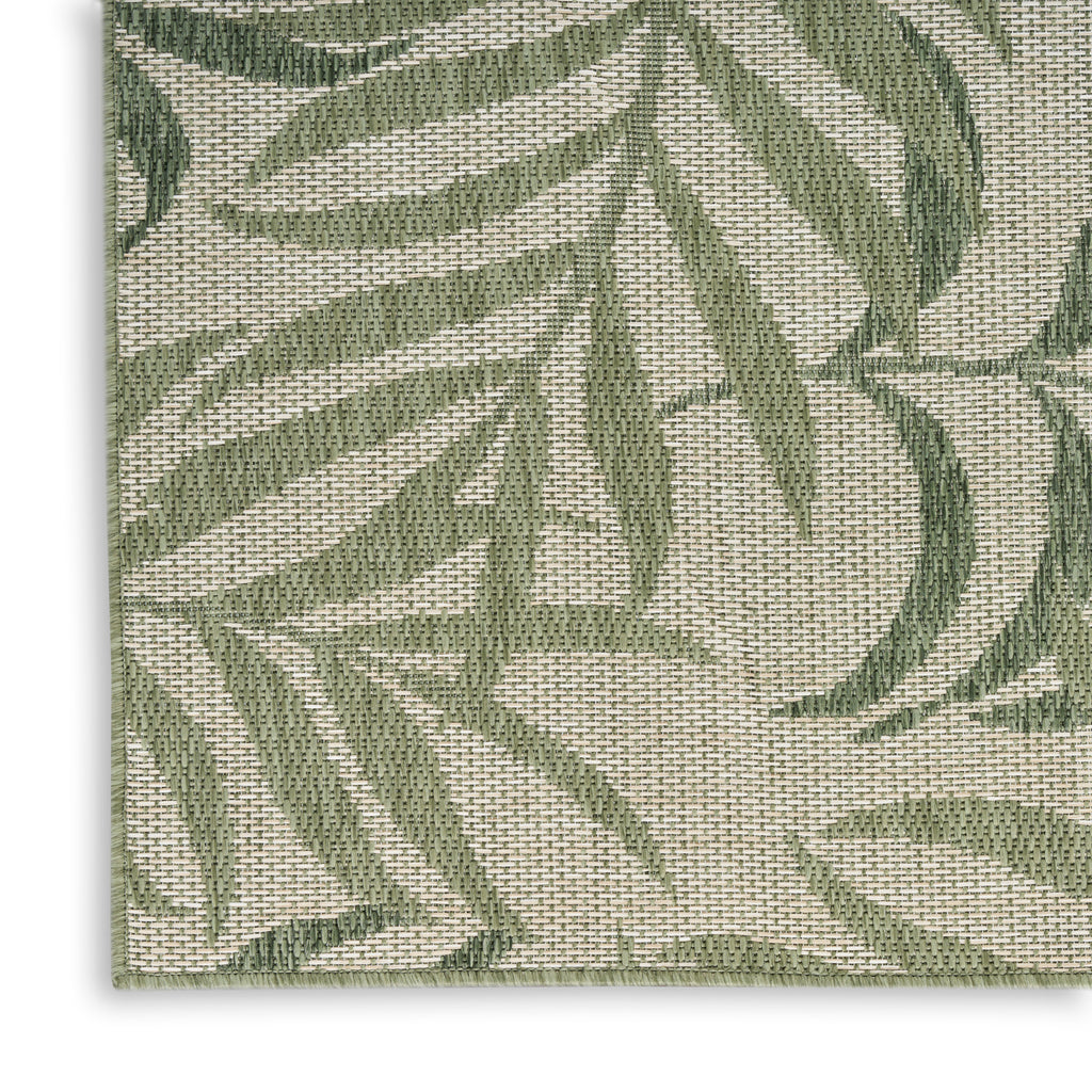 nourison garden oasis goa01 ivory green rug