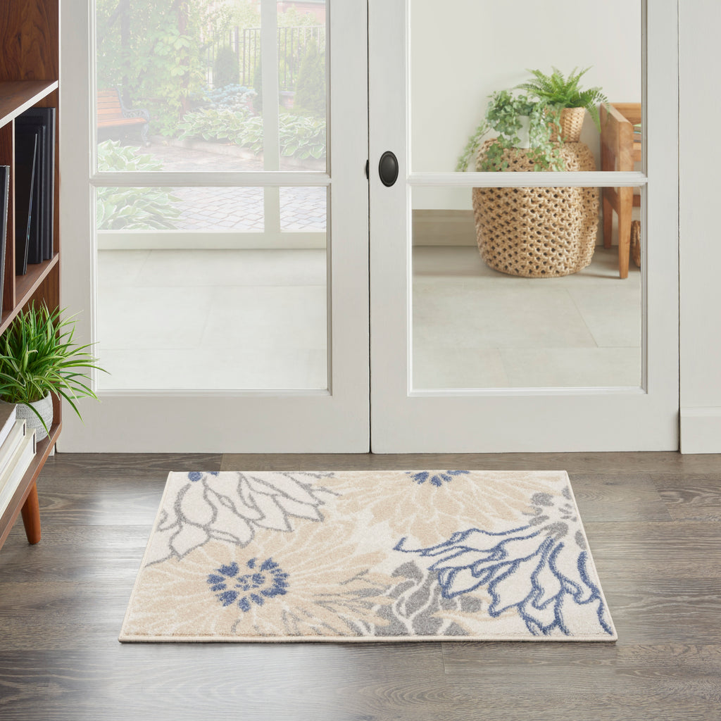 nourison passion psn17 ivory grey blue rug