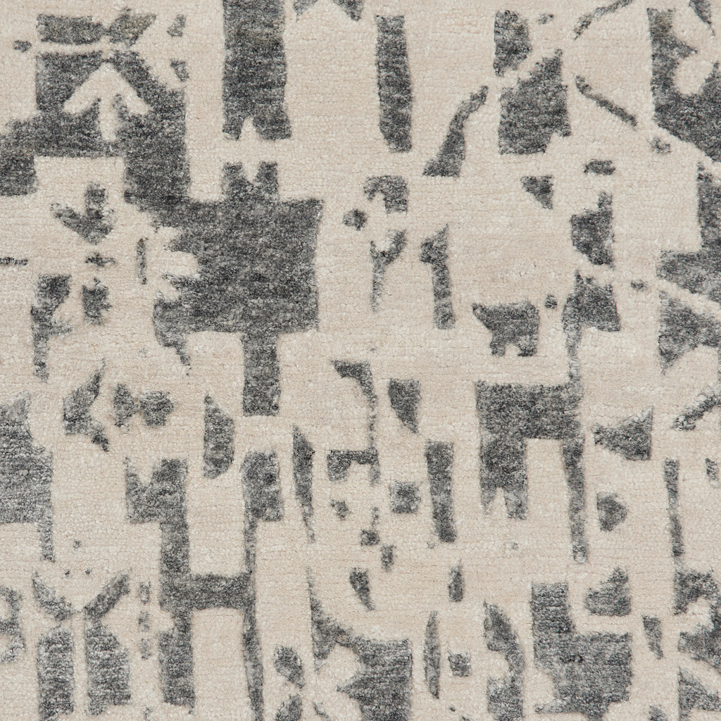 nourison silk shadows sha19 ivory grey rug