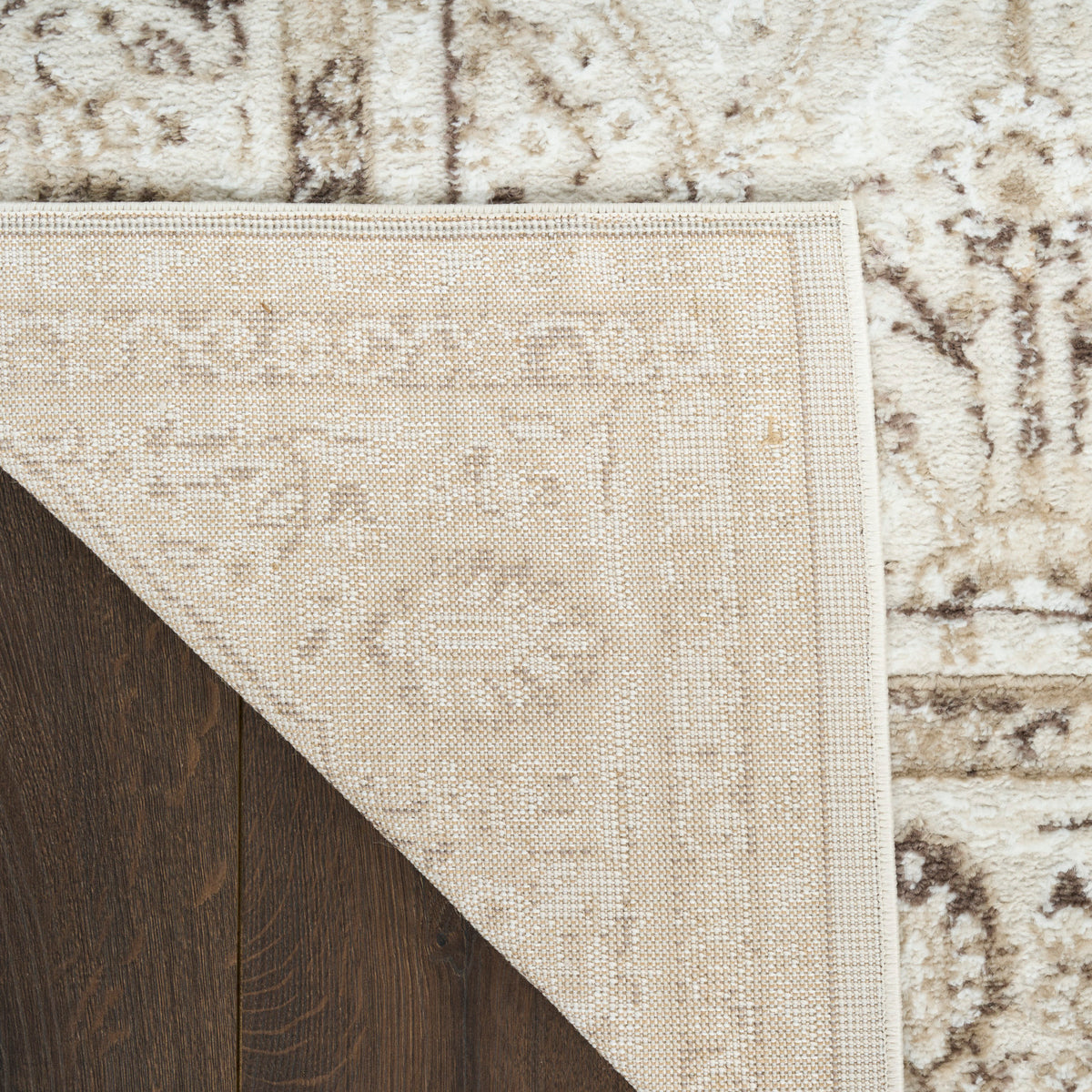 nourison dekor dek03 ivory brown rug