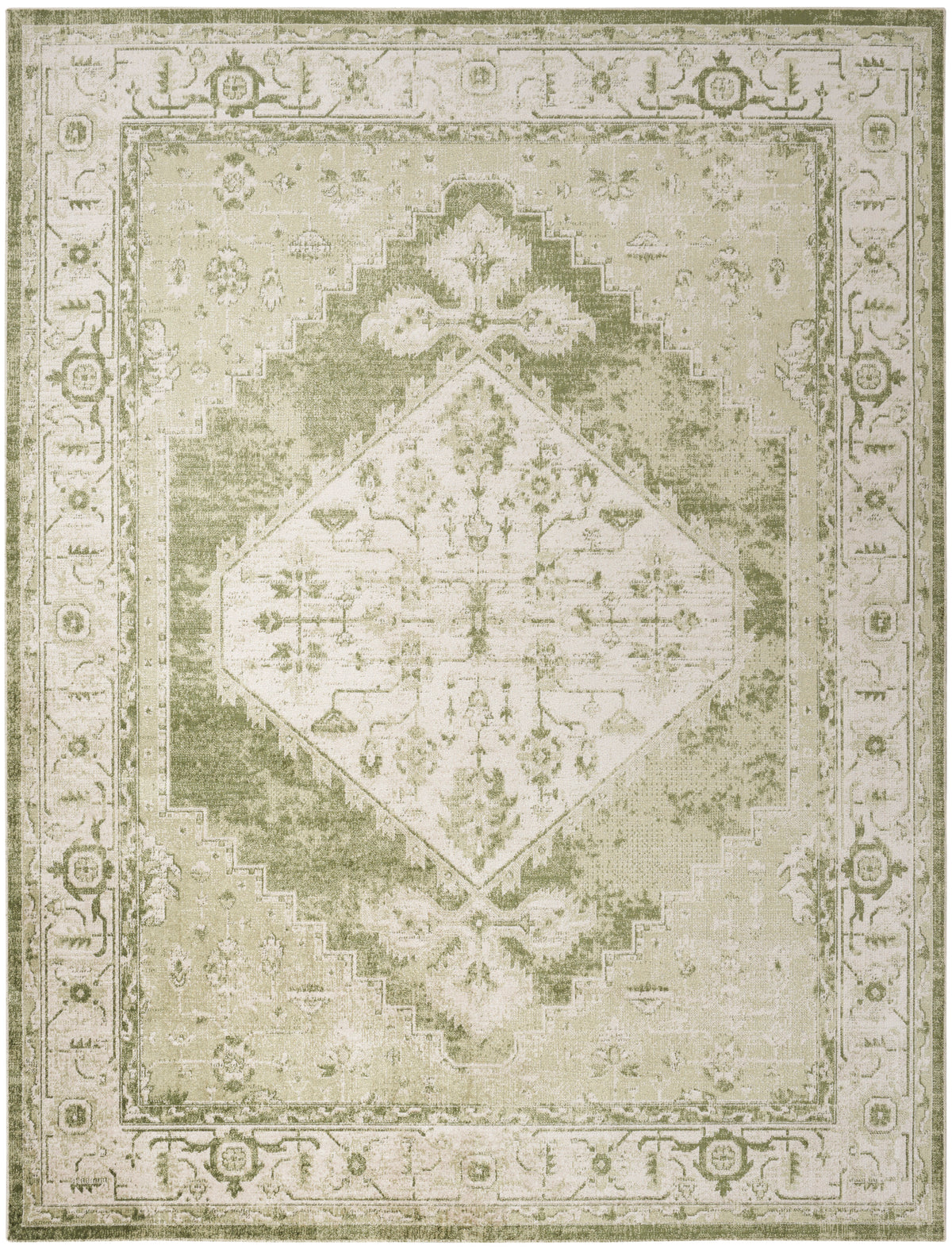 nourison astra machine washable asw11 ivory green rug