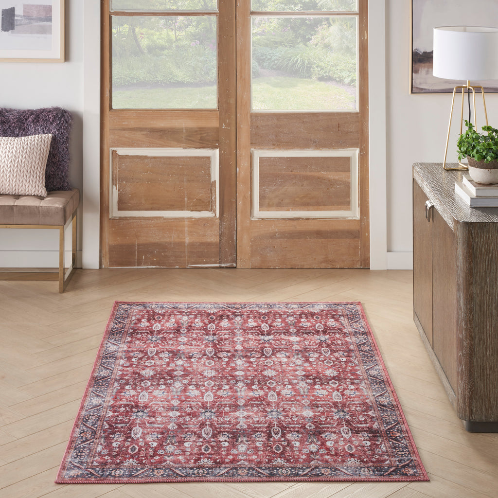 nourison grand washables grw06 brick ivory rug