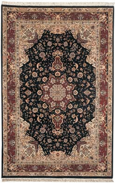 HRI Emerald 002 Black Rug