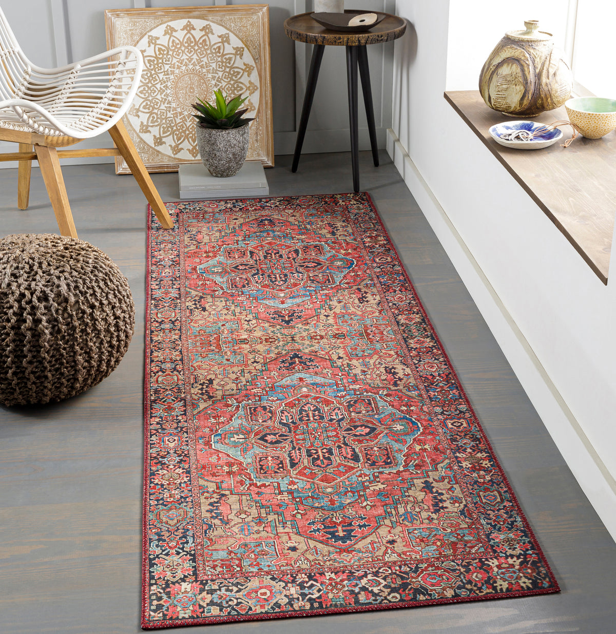 surya iris irs 2310 bright red rug