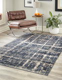 unique loom uptown lexington avenue uptown  navy blue rug