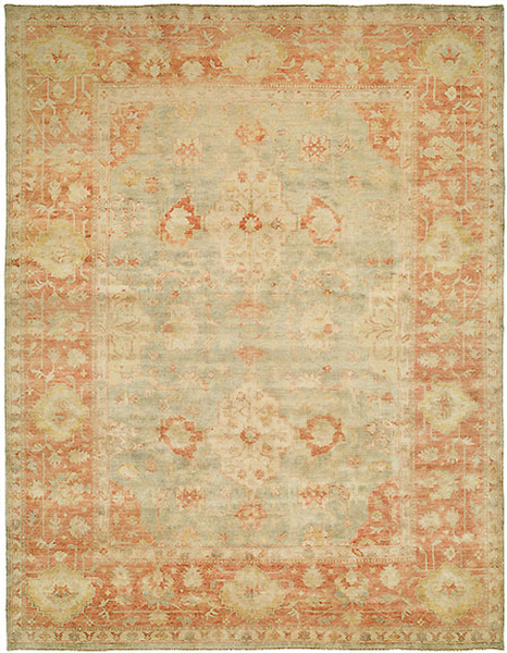 HRI Ottoman 105 Light Green Rug