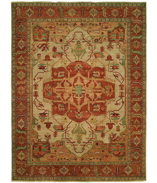 HRI Antique Heriz 113 Ivory Rug