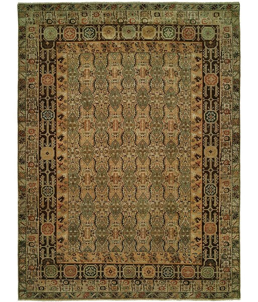 HRI Antique Heriz 120 Camel Rug