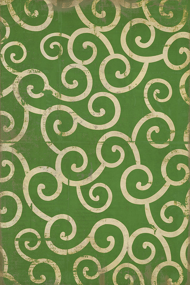 spicher and company classic vinyl pattern 04 the sea of green rug