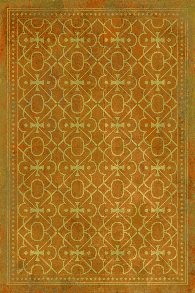 spicher and company classic vinyl pattern 05 colonel mustard rug