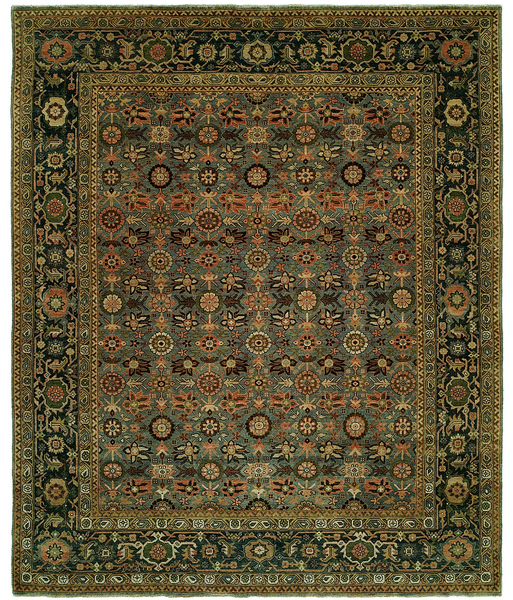 HRI Antique Heriz 122 Faded Blue Rug