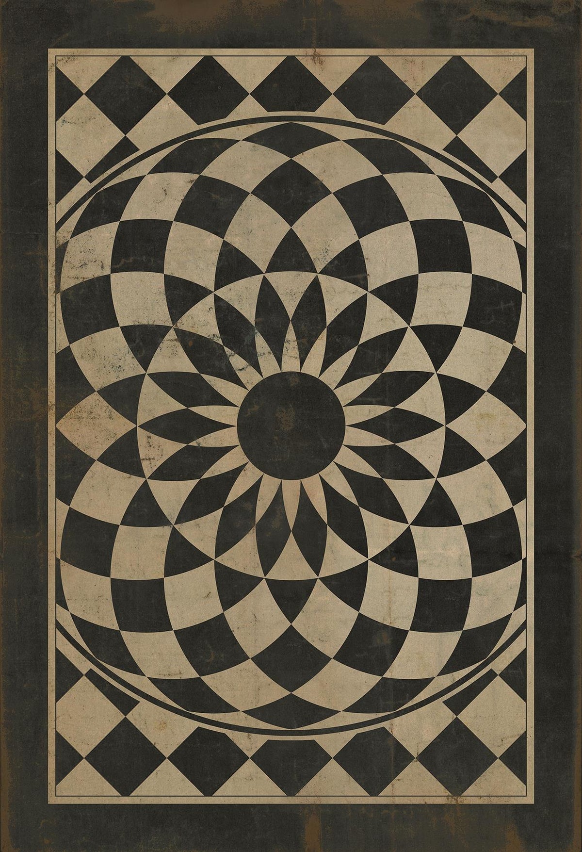 spicher and company classic vinyl pattern 01 were all mad here rug