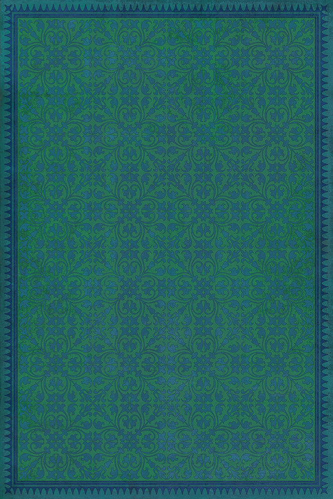 spicher and company classic vinyl pattern 21 how doth the little crocodile rug