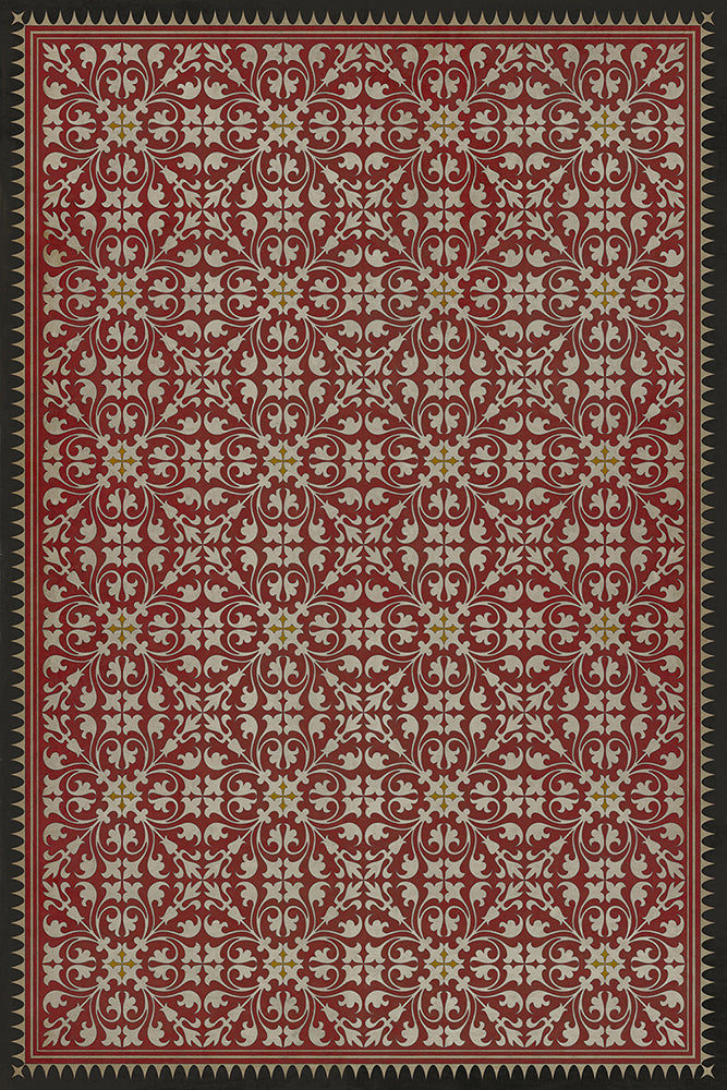 spicher and company classic vinyl pattern 21 red queen rug