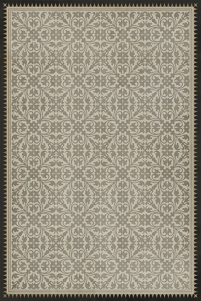 spicher and company classic vinyl pattern 21 white knight rug