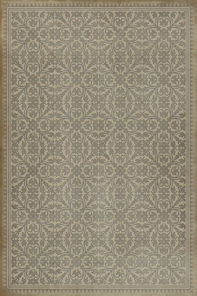 spicher and company classic vinyl pattern 21 white rabbit rug