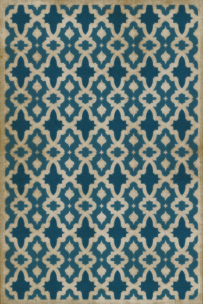 spicher and company classic vinyl pattern 31 blue mosque rug
