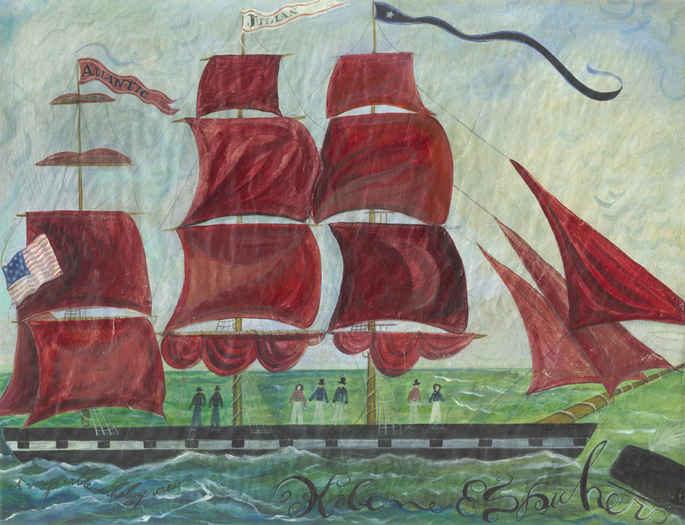 spicher and company kolene spicher ship ship red sails rug