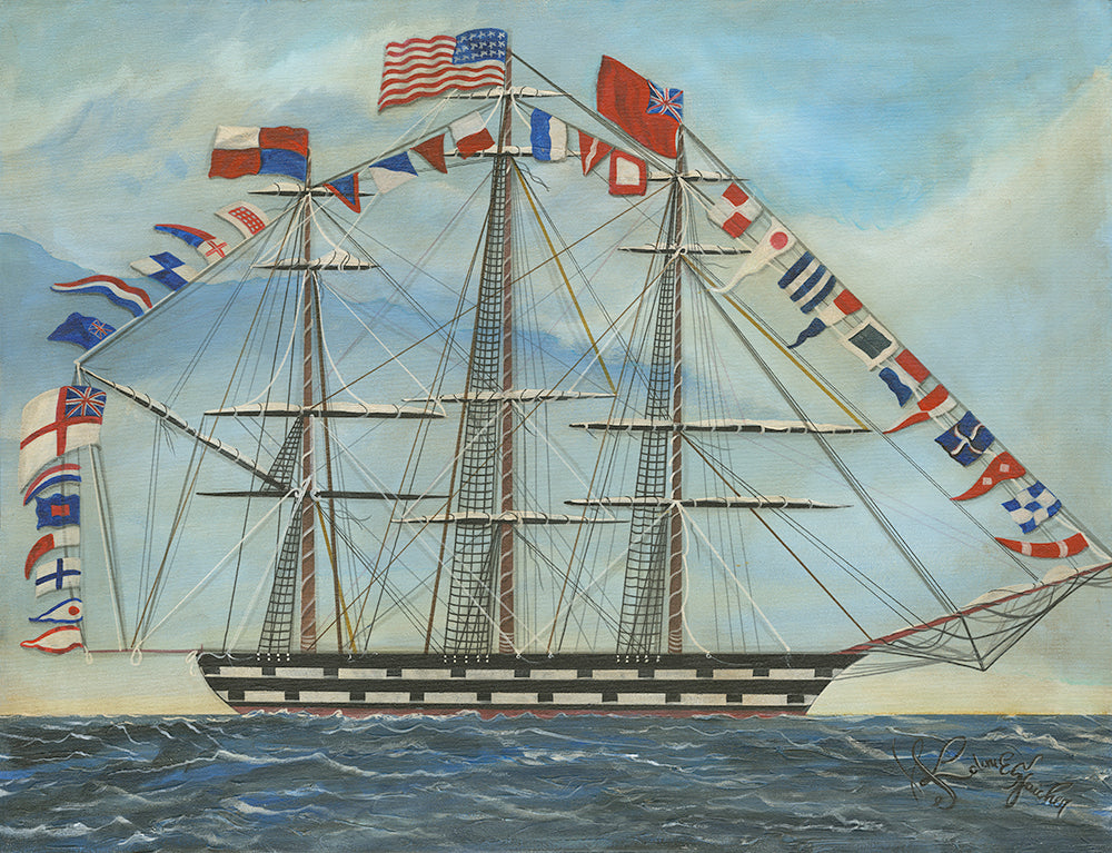 spicher and company kolene spicher ship ship with flags rug