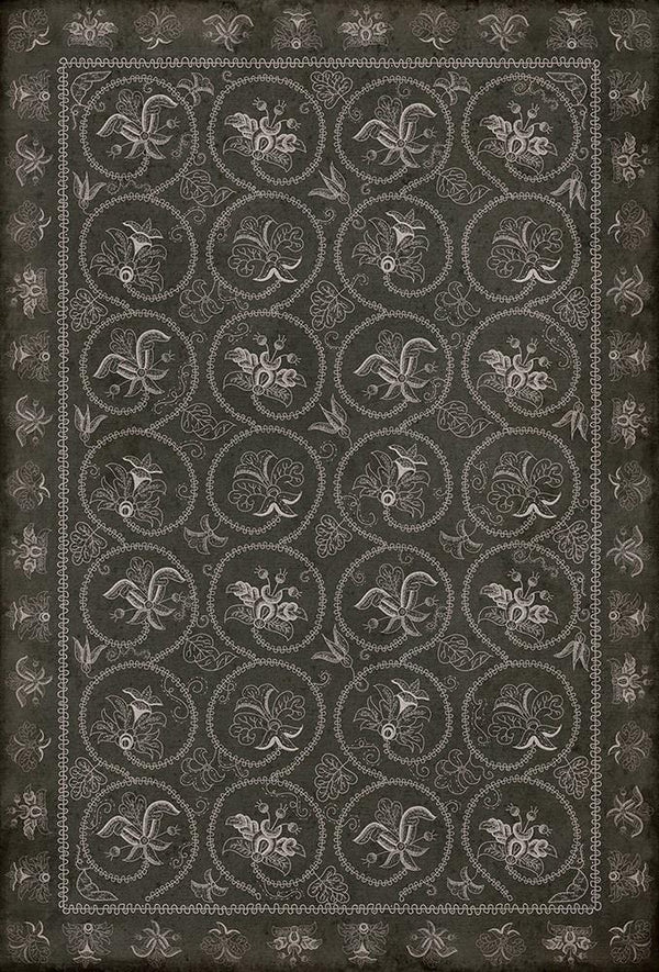 Spicher and Company Williamsburg CREWELWORK Beebalm Vinyl Mat