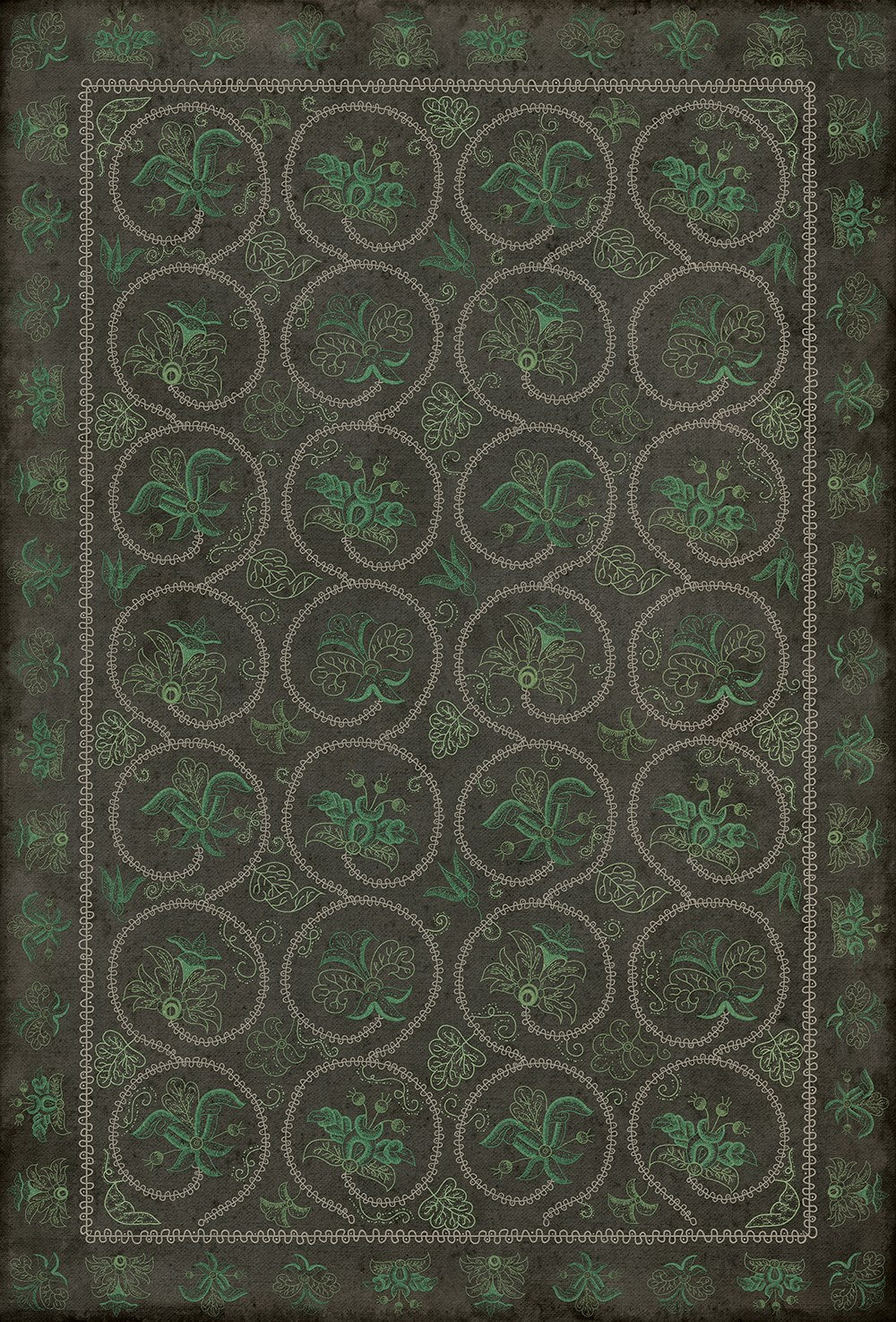 spicher and company williamsburg crewelwork beebalm rug