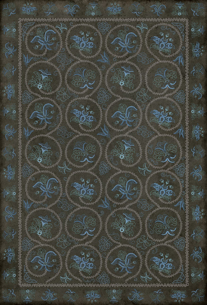 spicher and company williamsburg crewelwork dianthus rug