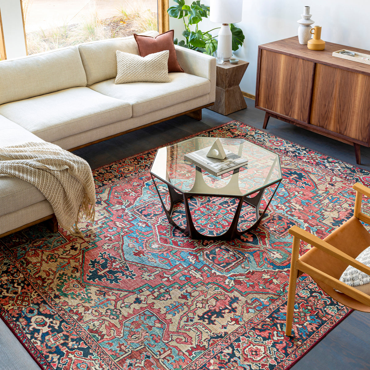 surya iris irs 2310 bright red rug