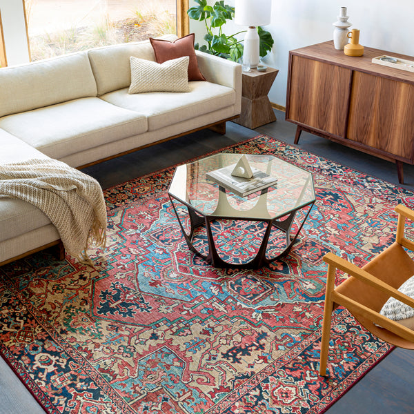 surya iris irs 2310 bright red rug