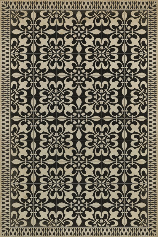 spicher and company classic vinyl pattern 55 gates of horn and ivory rug