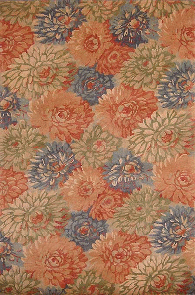 HRI Botanical 2039 Multi Blue Rug