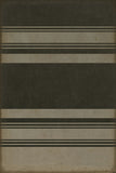 spicher and company classic vinyl pattern 50 organic stripes black and tan rug