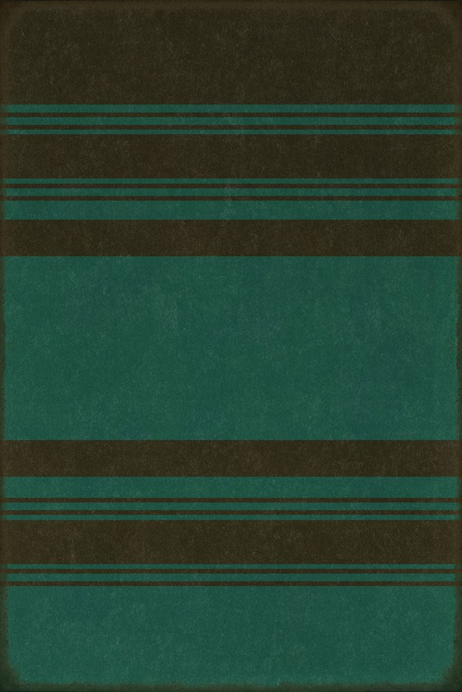 spicher and company classic vinyl pattern 50 organic stripes black and teal rug