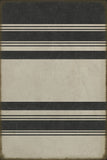 spicher and company classic vinyl pattern 50 organic stripes black and white rug