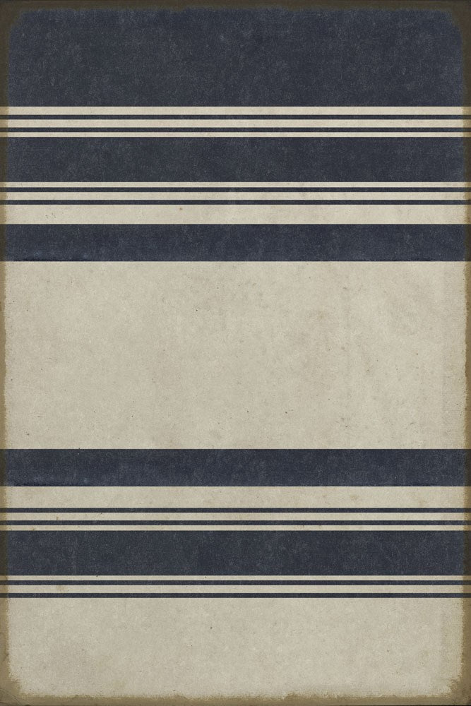 spicher and company classic vinyl pattern 50 organic stripes blue and white rug