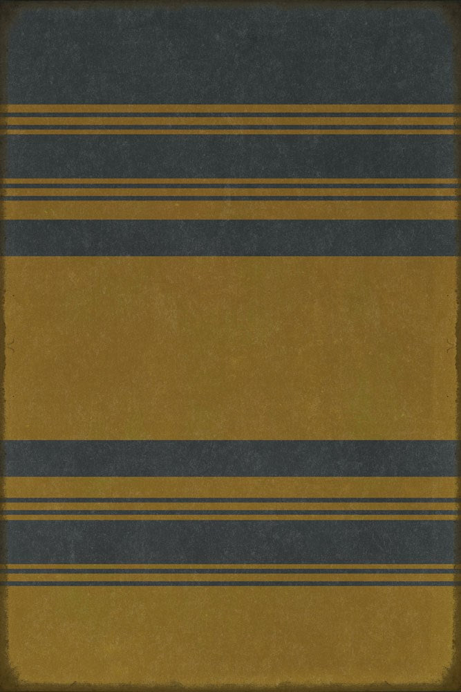 spicher and company classic vinyl pattern 50 organic stripes blue and yellow rug