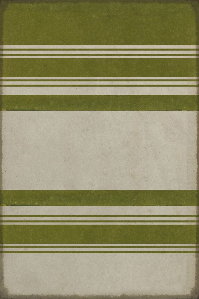 spicher and company classic vinyl pattern 50 organic stripes green and white rug