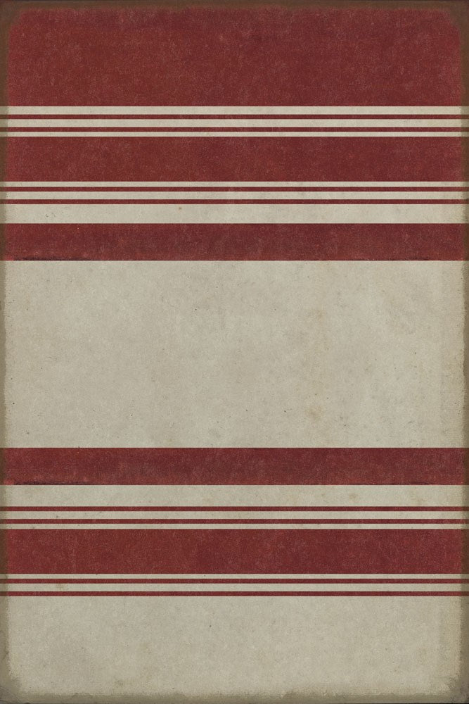 spicher and company classic vinyl pattern 50 organic stripes red and white rug